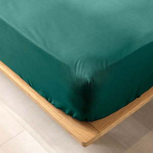 Zelená napínacia plachta z Bio bavlny 90x190 cm Biolina – douceur d'intérieur vyobraziť