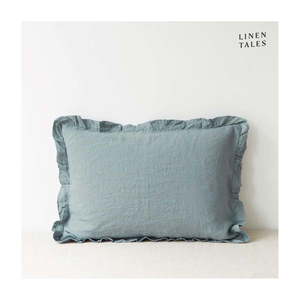 Ľanová obliečka na vankúš 40x40 cm Blue Fog – Linen Tales vyobraziť