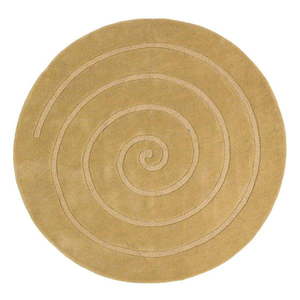 Béžový vlnený koberec Think Rugs Spiral, ⌀ 140 cm vyobraziť