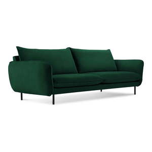 Tmavozelená zamatová pohovka 200 cm Vienna – Cosmopolitan Design vyobraziť