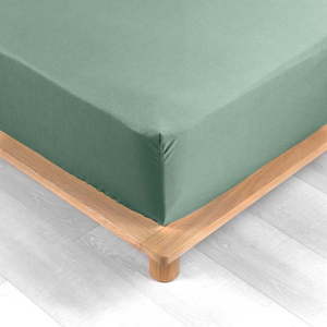 Zelená napínacia plachta z bavlneného perkálu 140x190 cm Percaline – douceur d'intérieur vyobraziť