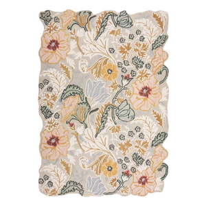 Svetloružový ručne tkaný vlnený koberec 160x230 cm Daphne Shaped Floral – Flair Rugs vyobraziť