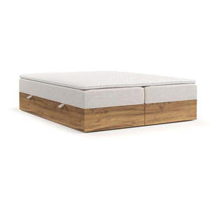 Boxspring posteľ s úložným priestorom v béžovo-prírodnej farbe 160x200 cm Faro – Maison de Rêve vyobraziť