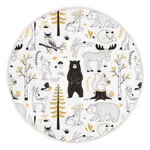 Žlto-biely detský koberec ø 80 cm Comfort – Mila Home vyobraziť