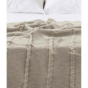 Béžový pléd 150x200 cm Trenza – Oyo Concept vyobraziť