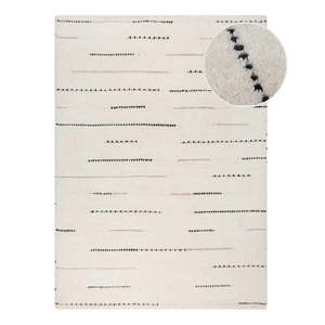 Krémový ručne tkaný vlnený koberec 200x290 cm Dottie Linear – Flair Rugs vyobraziť
