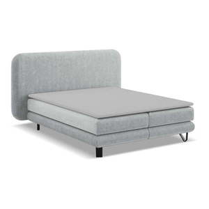 Svetlosivá boxspring posteľ 140x200 cm Ilima – Makamii vyobraziť