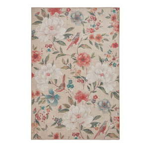 Béžový prateľný koberec 152x230 cm Pipa Floral – Catherine Lansfield vyobraziť