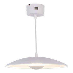 Biele LED závesné svietidlo s kovovým tienidlom Lund – Candellux Lighting vyobraziť