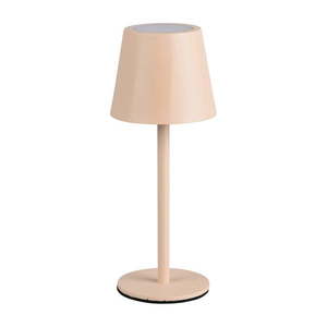 Krémovobiela LED stolová lampa s kovovým tienidlom (výška 21 cm) Diaz – Trio vyobraziť
