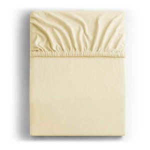 Krémová napínacia plachta jersey 90x200 cm Amber – Restilo vyobraziť