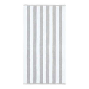 Bielo-sivá froté bavlnená osuška 90x140 cm Reversible Stripe – Bianca vyobraziť