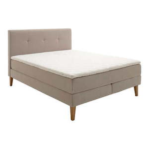 Béžová boxspring posteľ 160x200 cm Stockholm – Meise Möbel vyobraziť
