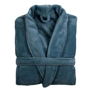 Modrý mikroplyšový župan veľkosť L/XL Cosy – Tiseco Home Studio vyobraziť