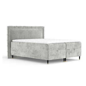 Svetlosivá boxspring posteľ s úložným priestorom 180x200 cm Voyage – Maison de Rêve vyobraziť