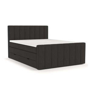 Čierna boxspring posteľ s úložným priestorom 180x200 cm Ruby – Maison de Rêve vyobraziť