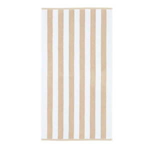 Biely/béžový bavlnený uterák 50x85 cm Stripe Jacquard – Bianca vyobraziť