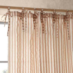 Záclona v terakotovej farbe 140x229 cm Zanzibar Stripe – Pineapple Elephant vyobraziť