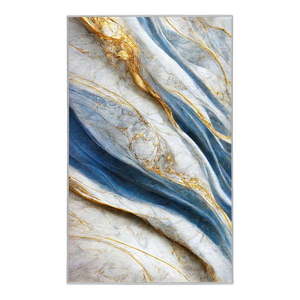 Modrý prateľný koberec 80x150 cm Golden Spill – Mila Home vyobraziť