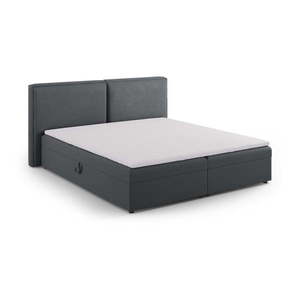 Tmavosivá boxspring posteľ s úložným priestorom 160x200 cm Arendal – Cosmopolitan Design vyobraziť