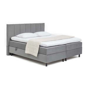 Sivá boxspring posteľ s úložným priestorom 180x200 cm Elva Bold Line – Bonami Selection vyobraziť