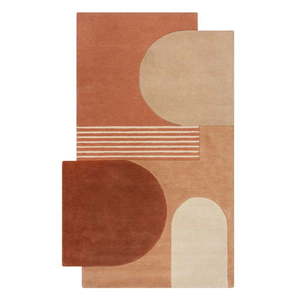 Ručne tkaný vlnený koberec v terakotovej farbe 200x290 cm Lozenge Terracotta – Flair Rugs vyobraziť