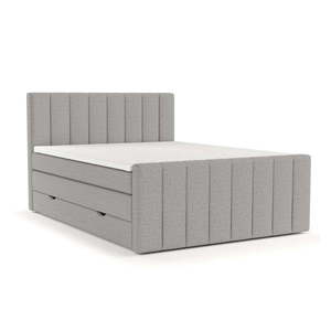 Svetlosivá boxspring posteľ s úložným priestorom 180x200 cm Ruby – Maison de Rêve vyobraziť