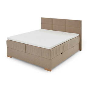 Béžová boxspring posteľ s úložným priestorom 180x200 cm Tambo – Meise Möbel vyobraziť