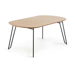 Rozkladací jedálenský stôl v dekore duba v prírodnej farbe 100x170 cm Novac – Kave Home vyobraziť