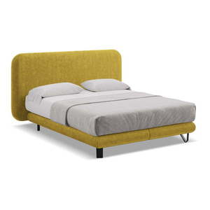 Boxspring posteľ 140x200 cm v horčicovej farbe Ilima – Makamii vyobraziť