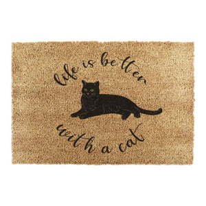 Rohožka z kokosového vlákna 40x60 cm Life Is Better With a Cat – Artsy Doormats vyobraziť