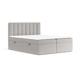 Svetlosivá boxspring posteľ s úložným priestorom 160x200 cm Novento – Maison de Rêve vyobraziť
