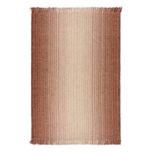 Červený obojstranný ručne tkaný koberec s prímesou juty 160x230 cm Jute Ombre Red – Flair Rugs vyobraziť