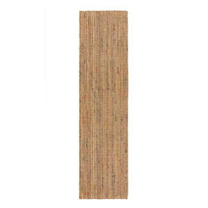 Ručne tkaný jutový behúň v prírodnej farbe 60x300 cm Jute Boucle Multi – Flair Rugs vyobraziť