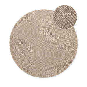 Béžový ručne tkaný vlnený okrúhly koberec ø 150 cm Eleni Light Beige – Hanse Home vyobraziť