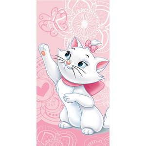 Ružová bavlnená detská osuška 70x140 cm Marie Cat "Butterfly" – Jerry Fabrics vyobraziť