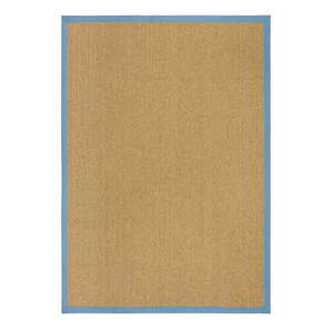 Vnútorný a vonkajší koberec vo svetlomodrej a svetlohnedej farbe 120x170 cm Sisal Look – Flair Rugs vyobraziť