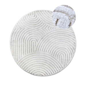 Biely okrúhly koberec ø 160 cm Panglao New York White – Elle Decoration vyobraziť