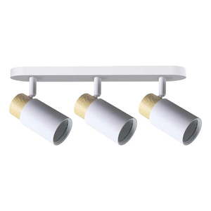 Stropné svietidlo s kovovým tienidlom v bielo-prírodnej farbe 48x5.5 cm Claro – Candellux Lighting vyobraziť