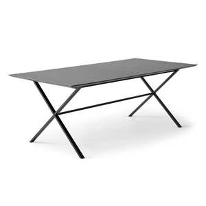 Čierny rozkladací jedálenský stôl s čiernou doskou 100x210 cm Meza – Hammel Furniture vyobraziť