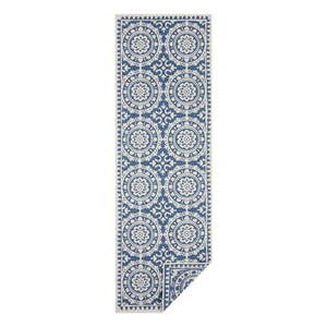 Modro-krémový vonkajší koberec NORTHRUGS Jardin, 80 x 250 cm vyobraziť