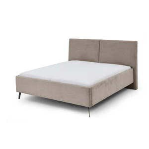 Taupe čalúnená dvojlôžková posteľ bez roštu 180x200 cm Lando – Meise Möbel vyobraziť