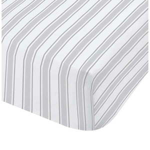 Sivo-biela bavlnená plachta Bianca Check And Stripe, 90 x 190 cm vyobraziť