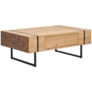 MID.YOU KONFERENČNÝ STOLÍK, prírodná farba, čierna, drevo, kov, kompozitné drevo, 110/70/40 cm vyobraziť