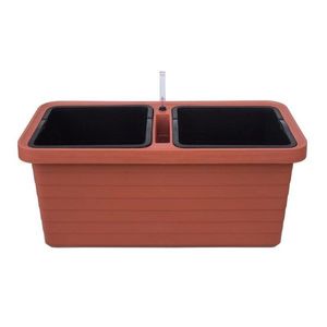 Samozavlažovací truhlík Berberis DUO, terakota, Plastia, 78 cm vyobraziť