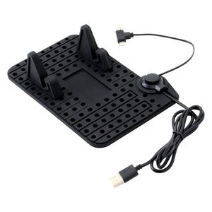 Compass Držiak telefónu s podložkou a káblom micro USB, čierna vyobraziť