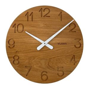 Vlaha VCT1133 dubové hodiny pr. 45 cm, bílá vyobraziť