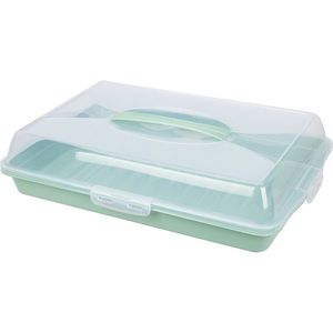 EH Servírovacia tácka s vekom 44 x 31 x 10 cm, zelená vyobraziť