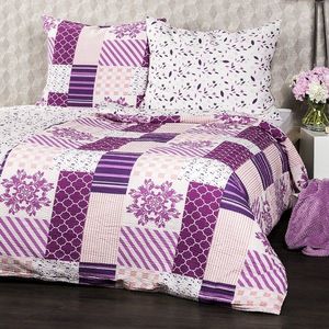 4Home Krepové obliečky Patchwork violet, 140 x 220 cm, 70 x 90 cm vyobraziť