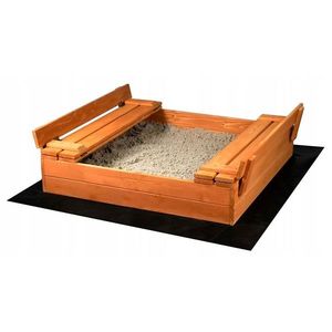 Detské drevené pieskovisko Baby Mix s krytom alavičkami, 100 x 100 cm vyobraziť